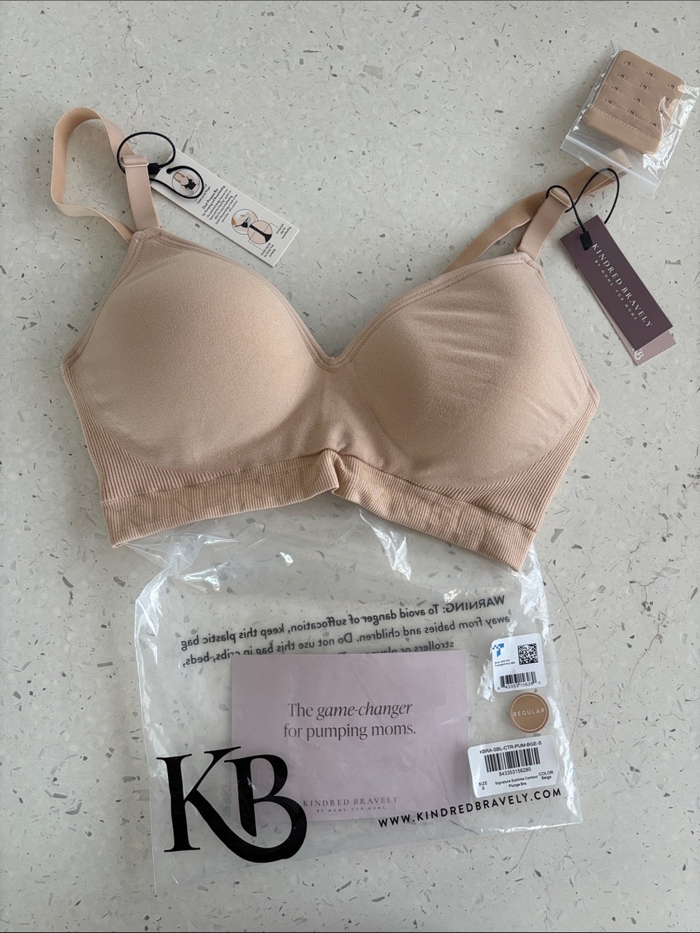 New w tags Kindred Bravely signature sublime contour plunge Nursing Bra Sz S
